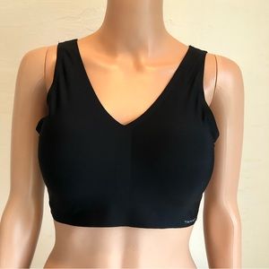 Tahari Intimate Seamless Black Sports Bra Removable Pad Women’s Size L Shapewear